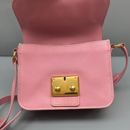Miu Miu Messenger Grained Calfskin Pink