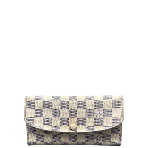Louis Vuitton Emilie Wallet Damier Azur White