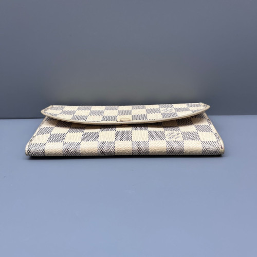 Louis Vuitton Emilie Wallet Damier Azur White