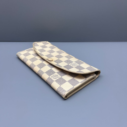 Louis Vuitton Emilie Wallet Damier Azur White