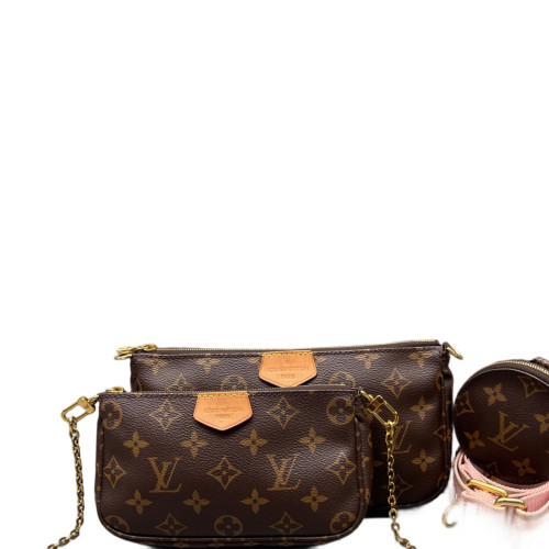 Louis Vuitton Multi Pochette Accessories Monogram Brown Pink