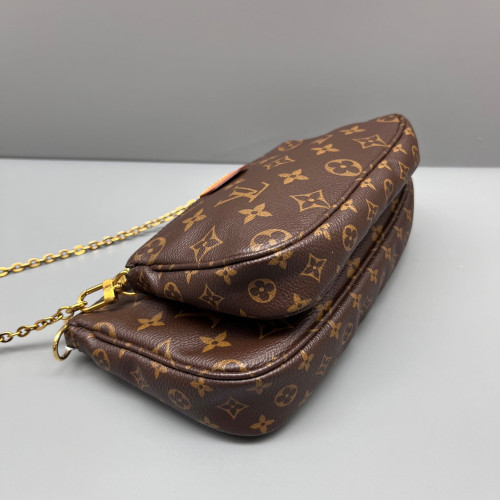 Louis Vuitton Multi Pochette Accessories Monogram Brown Pink