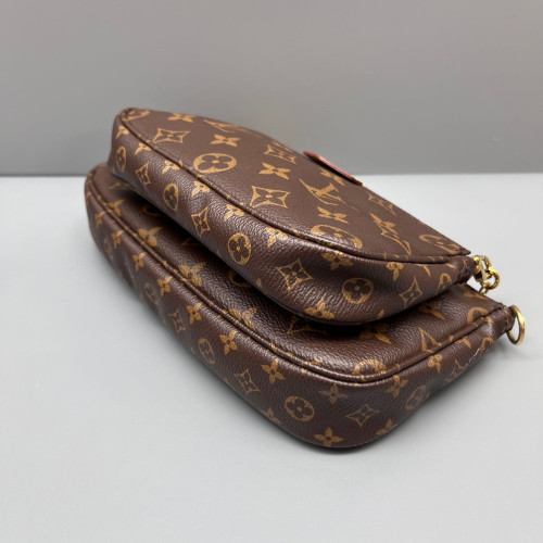Louis Vuitton Multi Pochette Accessories Monogram Brown Pink
