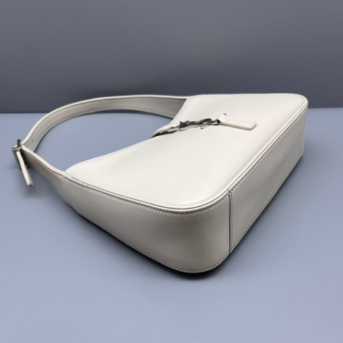 Yves Saint Laurent LE 5 A 7 Hobo Calfskin White