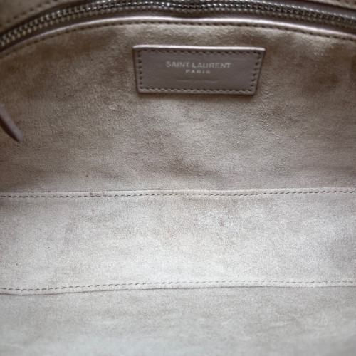 Yves Saint Laurent LE 5 A 7 Hobo Calfskin White