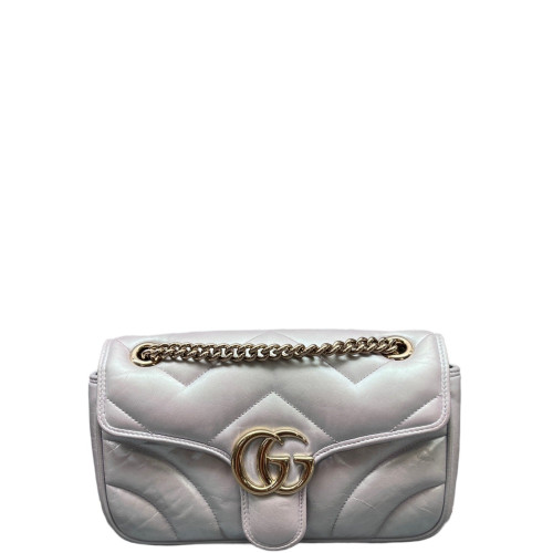 Gucci Matelasse Small GG Marmont Calfskin White
