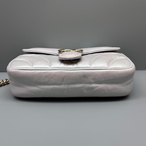 Gucci Matelasse Small GG Marmont Calfskin White