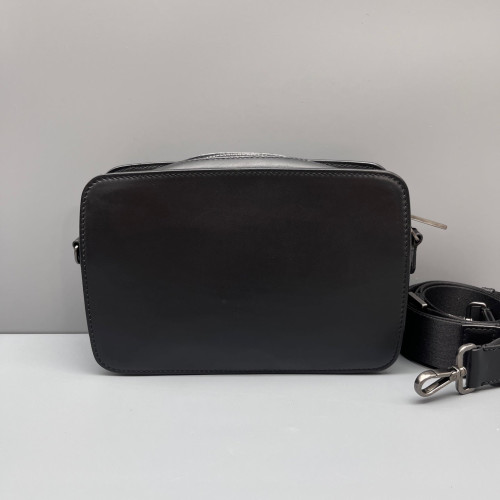 Fendi FF 1974 Logo Medium Camera Case Embossed FF Black