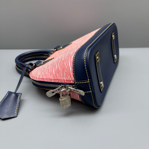 Louis Vuitton Alma BB Epi Red White Blue