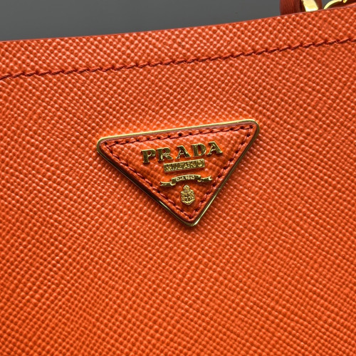 Prada Small Panier Bucket Bag Saffiano Calfskin Orange