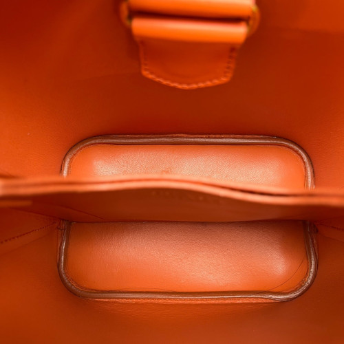 Prada Small Panier Bucket Bag Saffiano Calfskin Orange