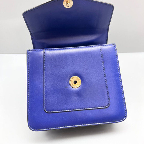 Bvlgari Small Serpenti Forever Top Handle Bag Calfskin Dark Blue