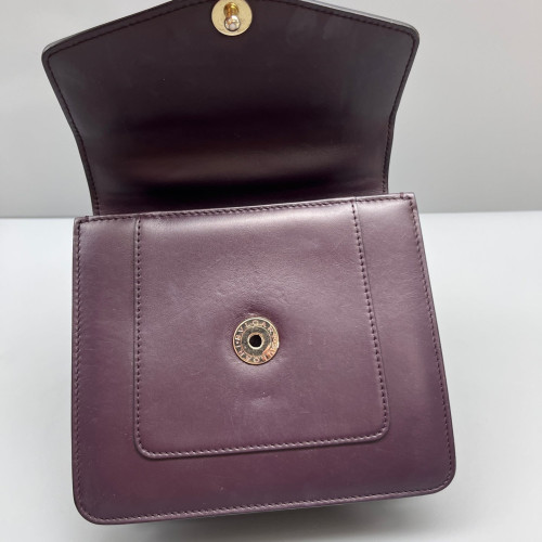 Bvlgari Small Serpenti Forever Top Handle Bag Calfskin Dark Purple