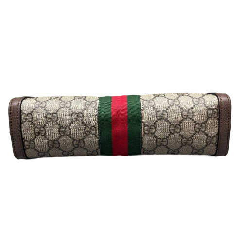 Gucci Small Ophidia Chain Shoulder Bag GG Supreme Monogram Beige Brown Green