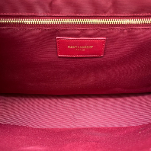 Yves Saint Laurent Large Envelope Chain Wallet Calfskin Red Yves Saint Laurent Large Envelope Chain Wallet Calfskin Red