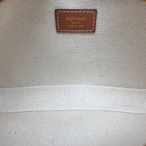 Moynat Shoulder Bag Toile 1920 Monogram Calfskin Brown Black Yellow