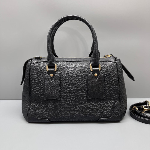 Burberry Two-Way Bag Grained Calfskin Black