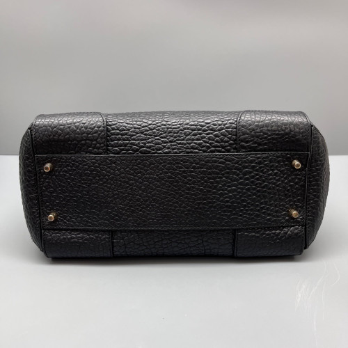 Burberry Two-Way Bag Grained Calfskin Black