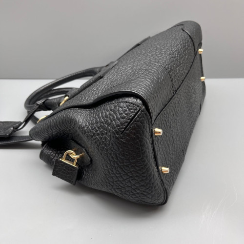 Burberry Two-Way Bag Grained Calfskin Black