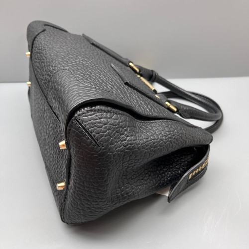 Burberry Two-Way Bag Grained Calfskin Black