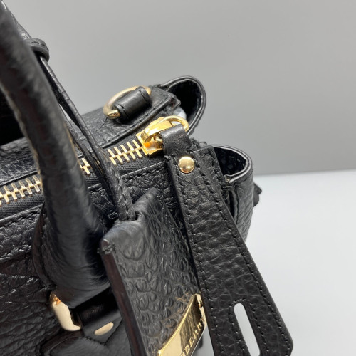 Burberry Two-Way Bag Grained Calfskin Black