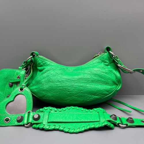 Balenciaga Le Cagole Xs Arena Lambskin Green Balenciaga Le Cagole Xs Arena Lambskin Green