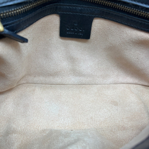Gucci Diamante Small GG Marmont Calfskin Black