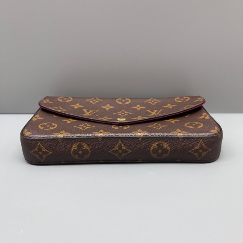 Louis Vuitton Pochette Felicie Chain Wallet Monogram Brown