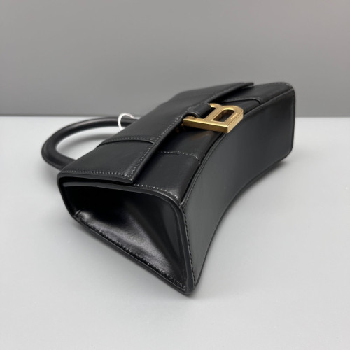 Balenciaga Hourglass Xs Calfskin Black