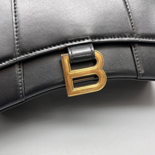 Balenciaga Hourglass Xs Calfskin Black