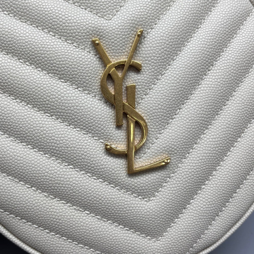 Yves Saint Laurent Vinyle Round Camera Bag Caviar White Yves Saint Laurent Vinyle Round Camera Bag Caviar White
