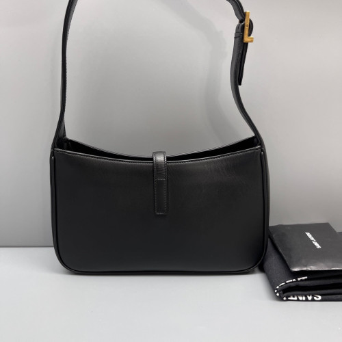 Yves Saint Laurent LE 5 A 7 Hobo Calfskin Black