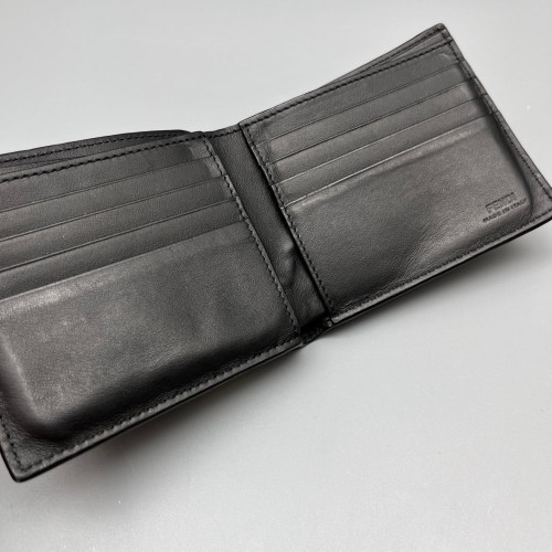Fendi Compact Wallet Calfskin Black