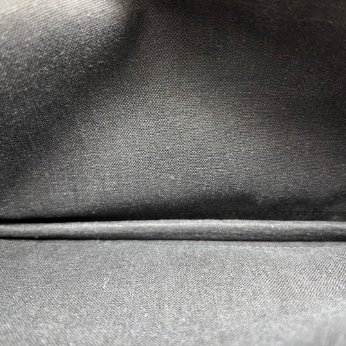 Fendi Clutch Grained Calfskin Black Yellow