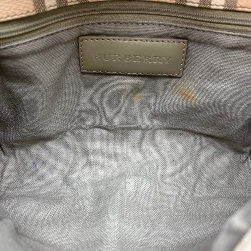 Burberry Crossbody Bag Calfskin Haymarket Check Beige Grey Black