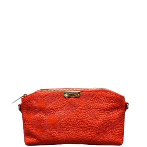 Burberry Crossbody Bag Calfskin Red Orange