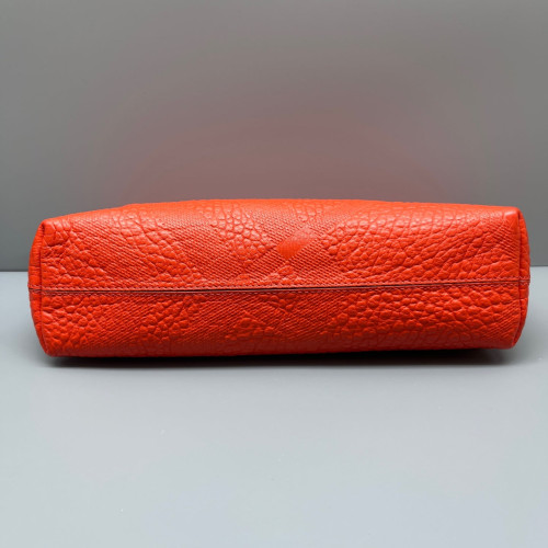 Burberry Crossbody Bag Calfskin Red Orange