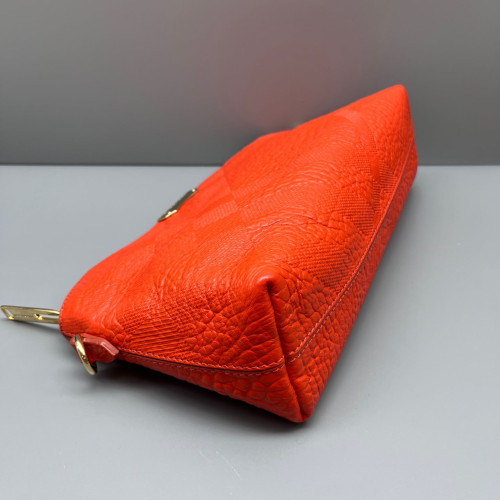 Burberry Crossbody Bag Calfskin Red Orange