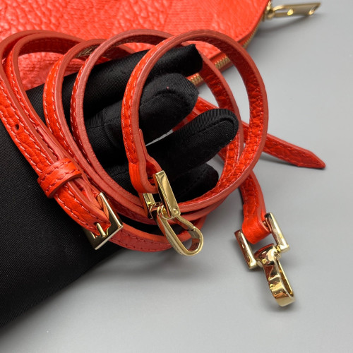 Burberry Crossbody Bag Calfskin Red Orange