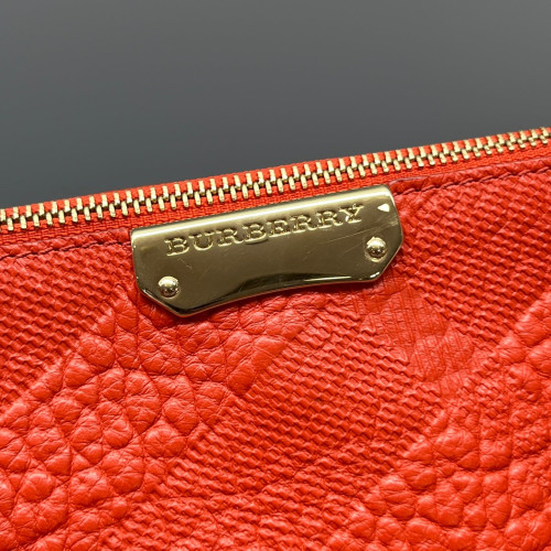 Burberry Crossbody Bag Calfskin Red Orange