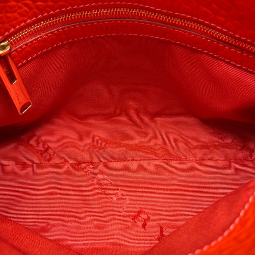 Burberry Crossbody Bag Calfskin Red Orange