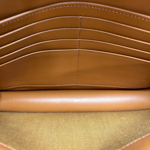 Celine Wallet On Strap Triomphe Brown Black
