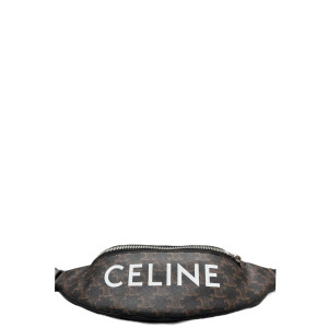 Celine Sling Triomphe Brown Black Celine Sling Triomphe Brown Black