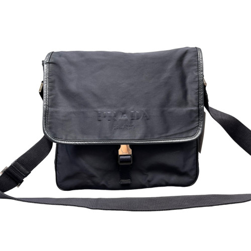 Prada Messenger Nylon Cuir Dark Blue