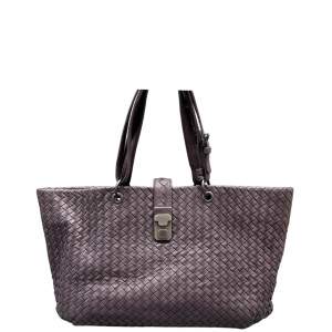 Bottega Veneta Large Cesta Tote Lambskin Intrecciato Nappa Purple