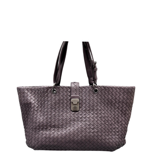 Bottega Veneta Large Cesta Tote Lambskin Intrecciato Nappa Purple