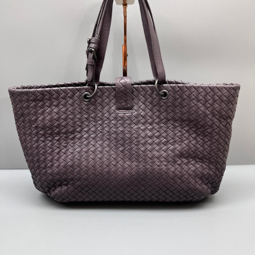 Bottega Veneta Large Cesta Tote Lambskin Intrecciato Nappa Purple