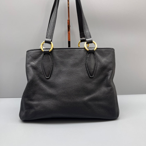 Miu Miu Tote Bag Grained Calfskin Black