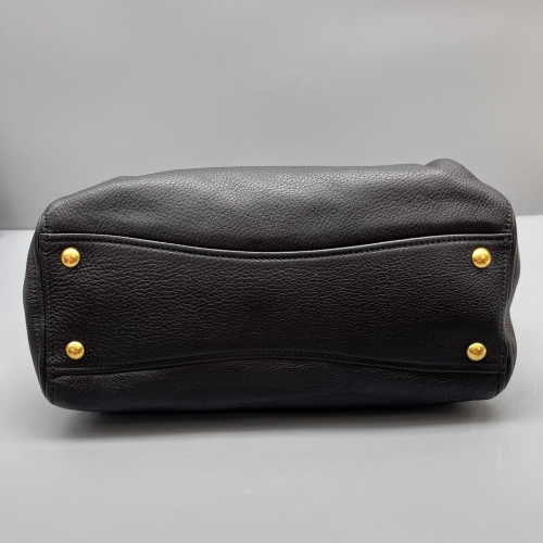 Miu Miu Tote Bag Grained Calfskin Black