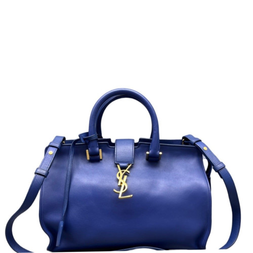 Yves Saint Laurent Small Cabas Chyc Calfskin Blue